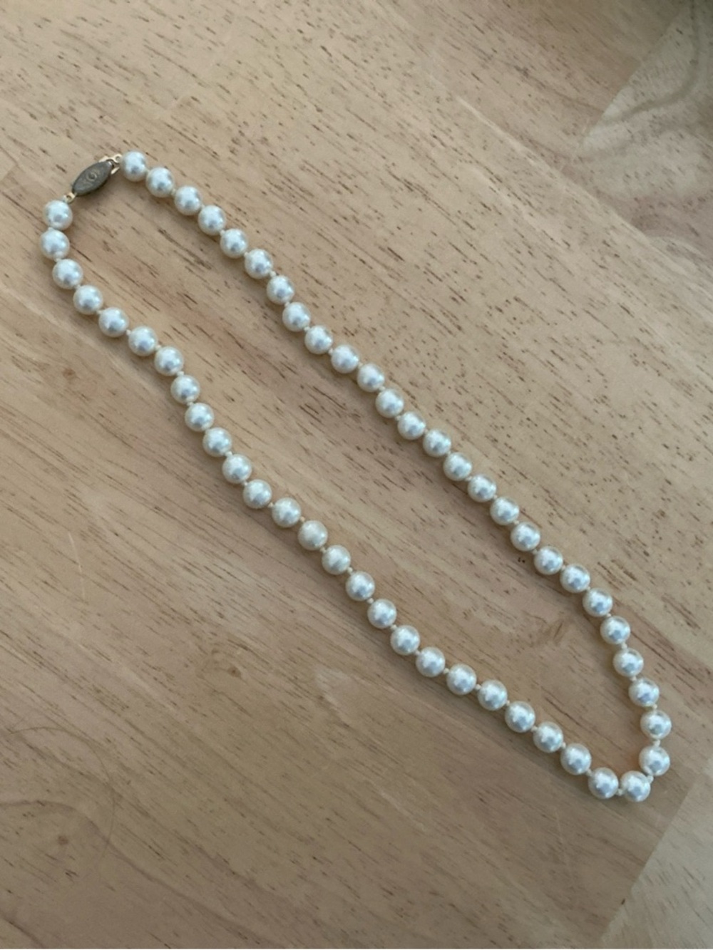 Delicate Pearl Strand Necklace in White - Women’s Jewelry